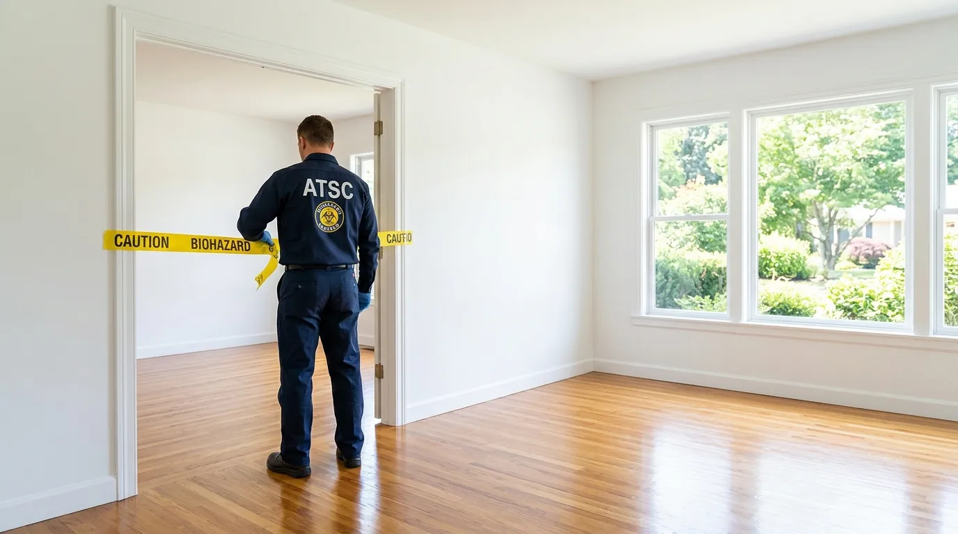 Certified biohazard cleanup crew performing Trauma Scene Cleanup in Twin Lakes